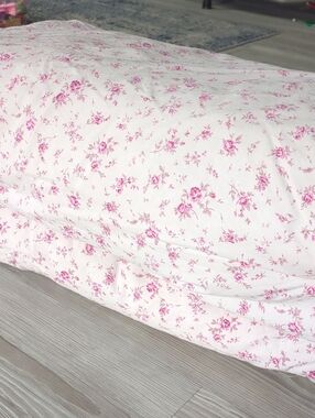 Simply Shabby Chic Queen Comforter Pink Floral Cottagecore Cotton Damaged Craft